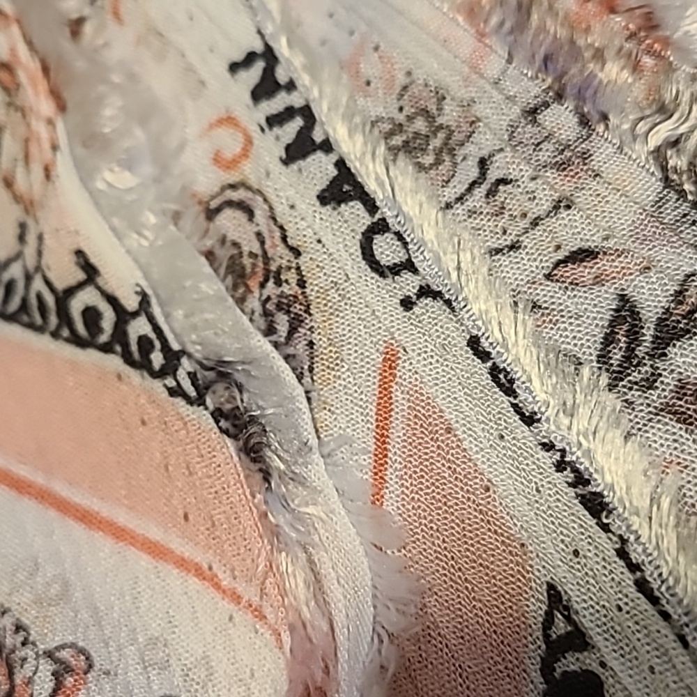Floral Patterned Scarf Fabric - Picture 6 of 7